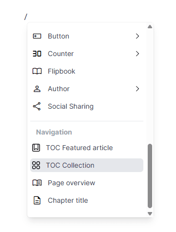 A screenshot of a web page with the navigation section highlighted
