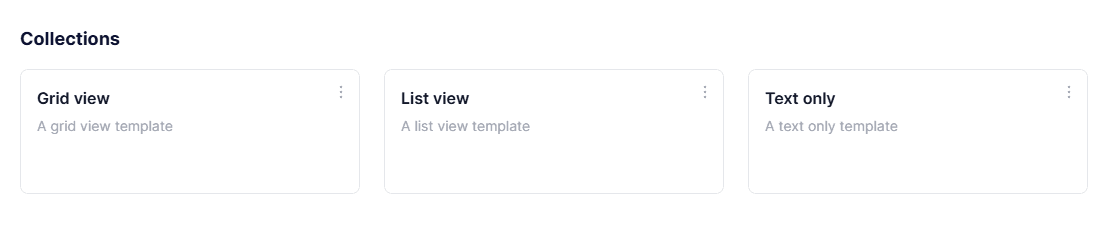 A screen shot of a website page with a few options