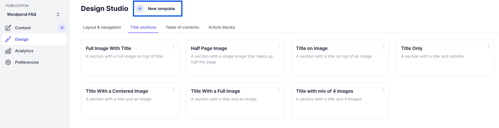 A screenshot of a web page with a description of the different things in the
